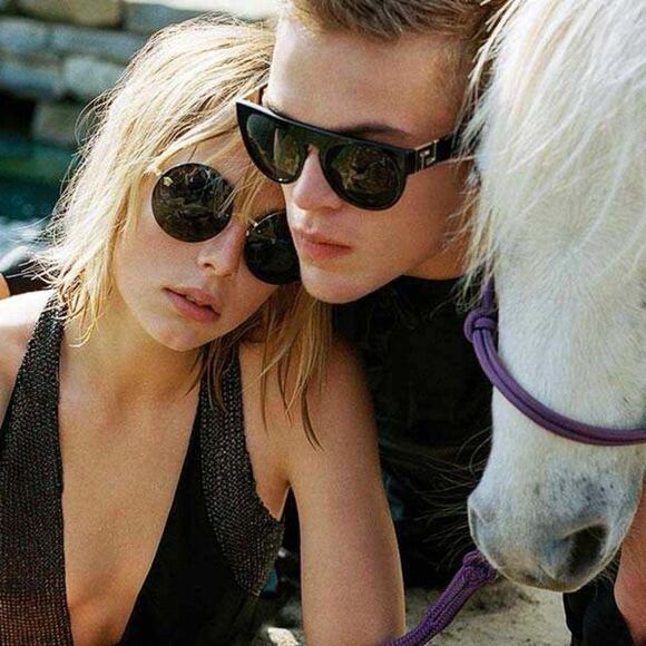 Versace Accessories - Versace VE2176 Retro Medusa Round Black Sunglasses